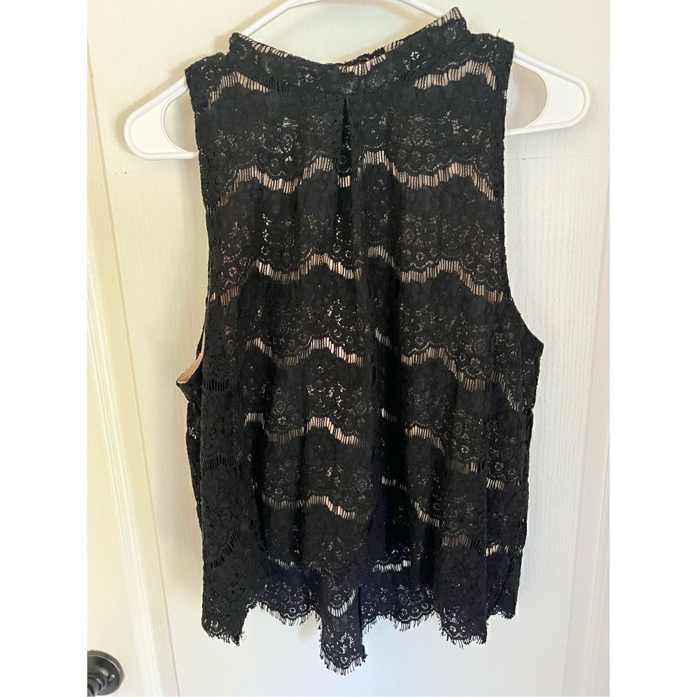 Love Fire Black Lace Halter Tank Top